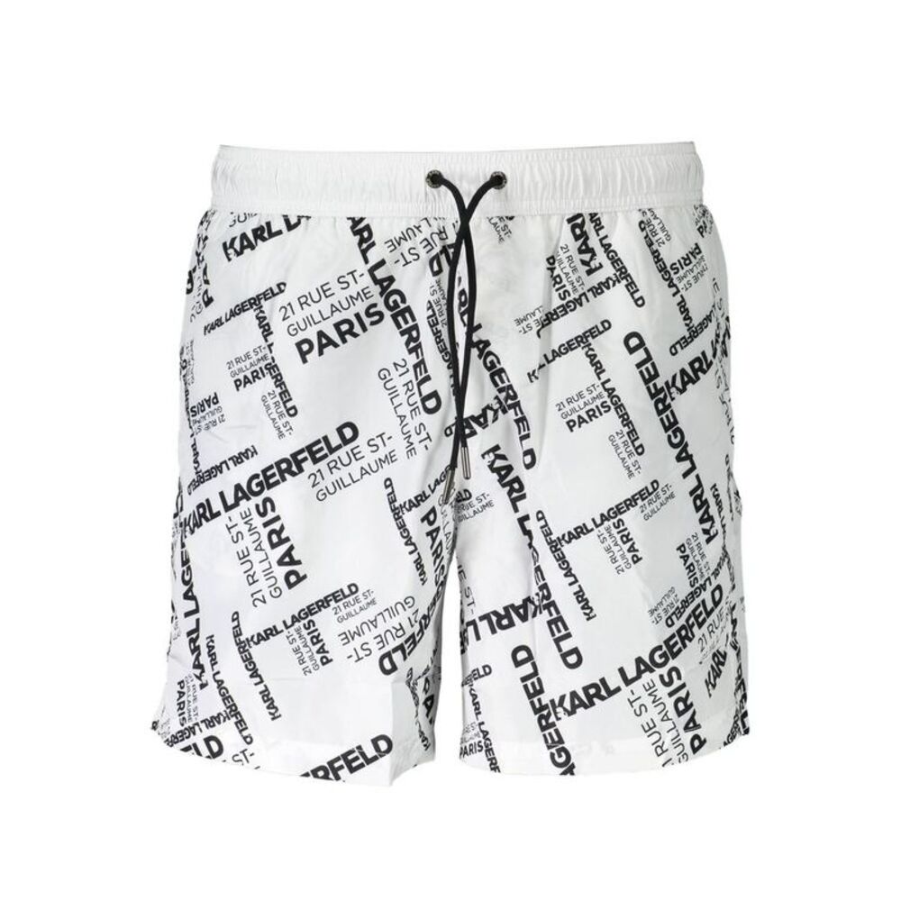 Karl Lagerfeld Bianco Polyester Men's Swim Men's Boxer